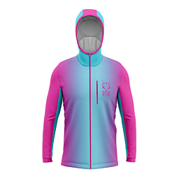 Otso unisex sportska majica s kapuljačom Fluo Pink Light Blue