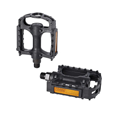 XLC pedale gumene, sivo/crna, 9/16", reflektor