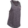 Under Armour ženska majica Mesh Wordmark Carbon Heather/Carbon Heather/Pink Shock