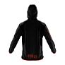 Otso jakna vodootporna Unisex Black & Fluo Orange