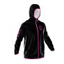Otso jakna vodootporna Unisex Black & Fluo Pink