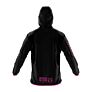 Otso jakna vodootporna Unisex Black & Fluo Pink
