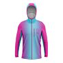 Otso unisex sportska majica s kapuljačom Fluo Pink Light Blue