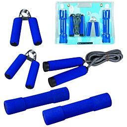 Trenažer-set 3 dijela bučice-vijača-opruge