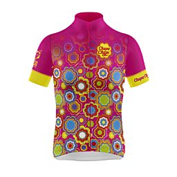 Otso ženski biciklistički dres kratkih rukava Chupa Chups Floral Pink