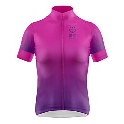 Otso ženski biciklistički dres kratkih rukava Fluo Pink