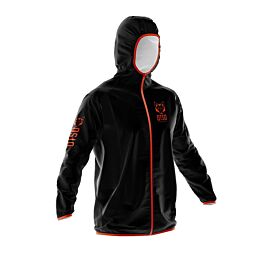 Otso jakna vodootporna Unisex Black & Fluo Orange