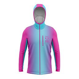 Otso unisex sportska majica s kapuljačom Fluo Pink Light Blue