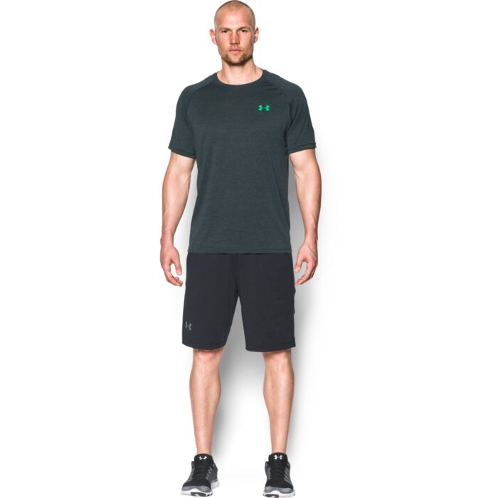 Under Armour muška kratka majica Tech Stealth Gray/Vapor Green