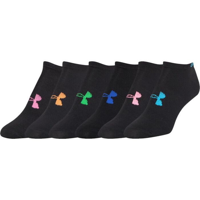 Under Armour Big Logo No-Show Socks 6-Pack