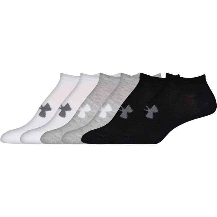 Under Armour Big Logo No-Show Socks 6-Pack