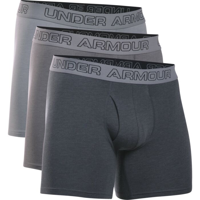 Under Armour Charged Cotton muške bokserice Stretch 6” Boxerjock 3-Pack Steel/Graphite