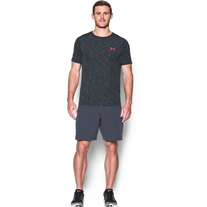 Under Armour muška majica Threadborne Seamless Stealth Gray/Phoenix Fire