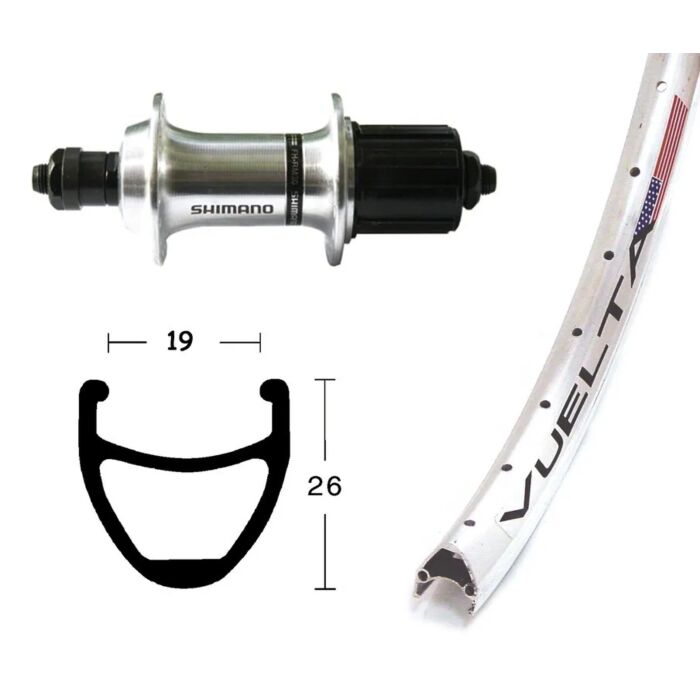 E.Wiener Bike Parts stražnji kotač B-Wheel 26 X 1.75 TX 800 8/10x QR 36L