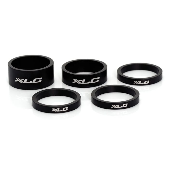 XLC prsteni Ahead Spacer Set AS-A02, 3x5, 1x10, 1x15mm, 1", crni