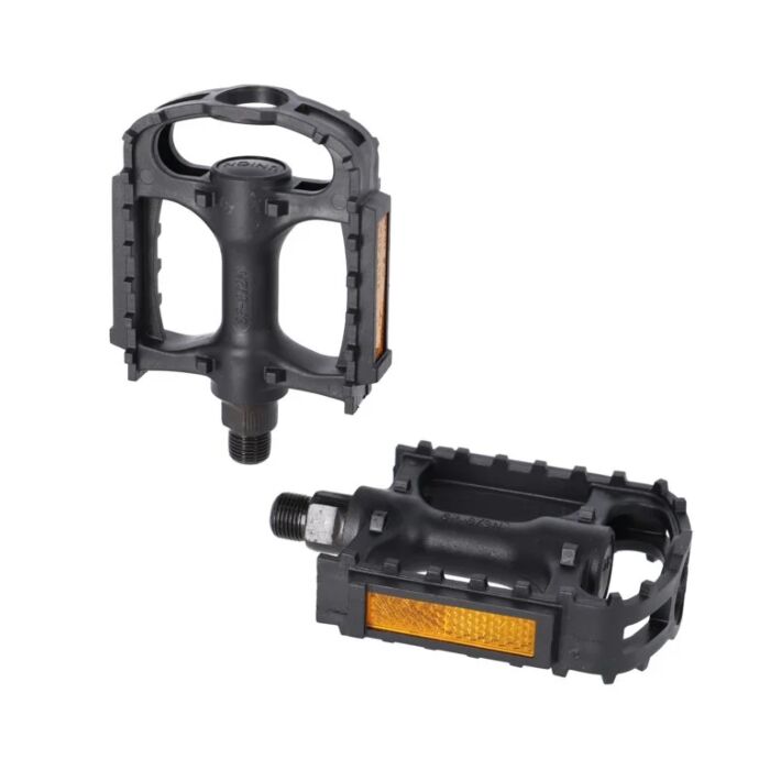 XLC pedale gumene, sivo/crna, 9/16", reflektor