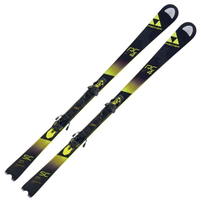 Fischer ski set RC4 Worldcup SC yellow base RACETRACK + vezovi RC4 Z12 POWERRAIL BRAKE 85 [F]