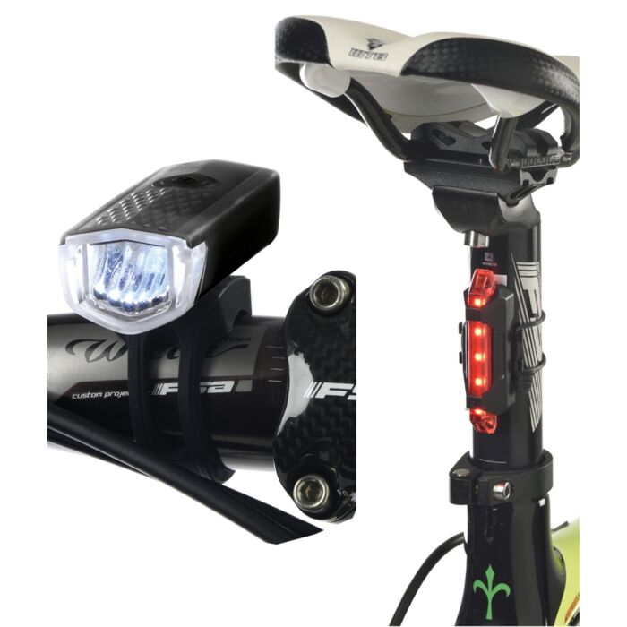 Svijetlo set prednje 120 lumen + stražnje 5 led usb