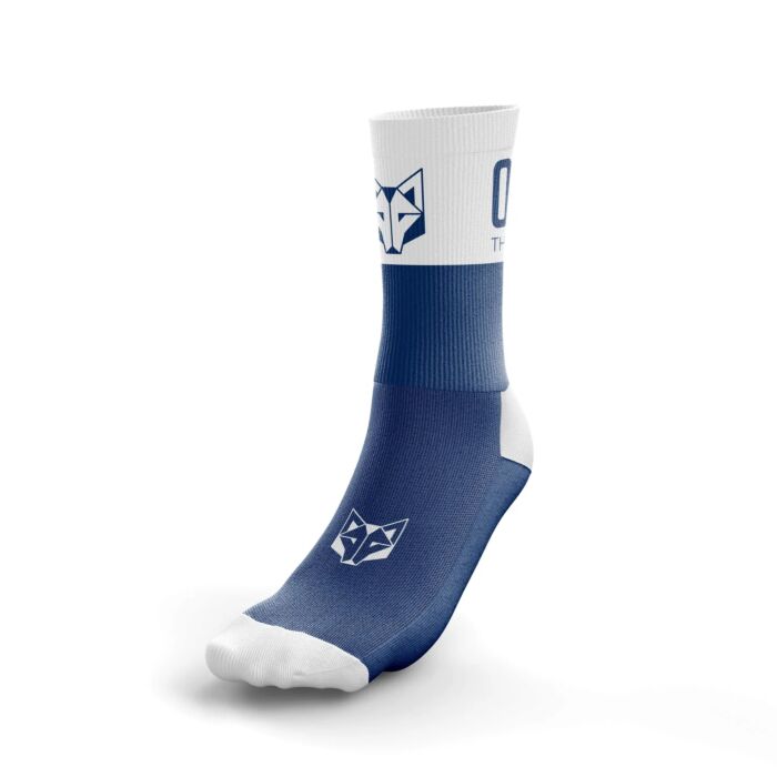 Otso čarape Multisport srednje Electric Blue & White