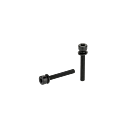 XLC vijak s navojem za adapter ravnog nosača BR-X75 M5x39 mm, standardna glava, set od 2 kom
