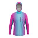 Otso unisex sportska majica s kapuljačom Fluo Pink Light Blue