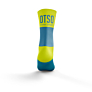 Otso čarape Multisport srednje Light Blue & Fluo Yellow