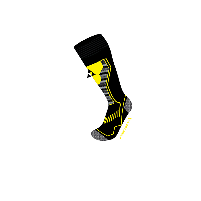 Fischer čarape Alpin comfort skisock alpine black/yellow