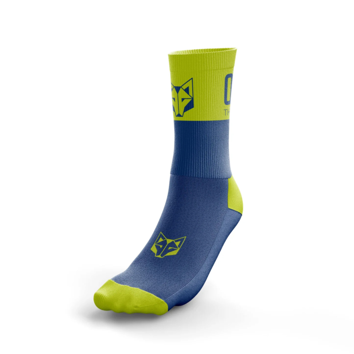 Otso čarape Multisport srednje Electric Blue & Fluo Yellow