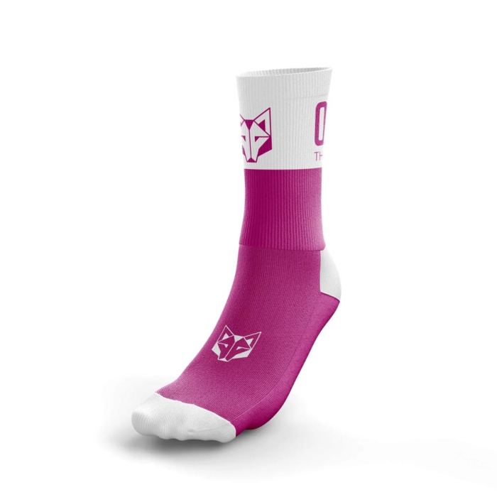 Otso čarape Multisport srednje Fluo Pink & White