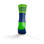 Otso čarape Multisport srednje Electric Blue & Fluo Green