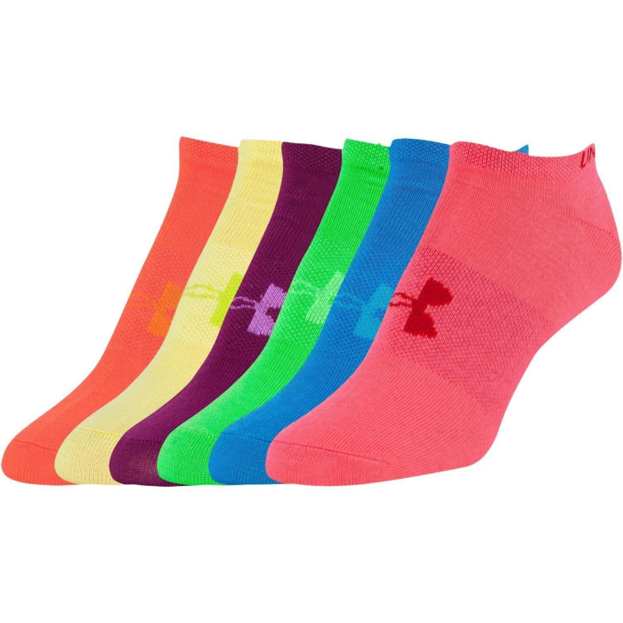 Under Armour Big Logo No-Show Socks 6-Pack