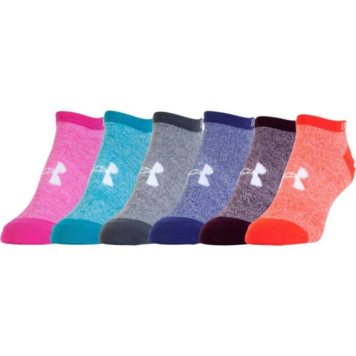 Under Armour Big Logo No-Show Socks 6-Pack