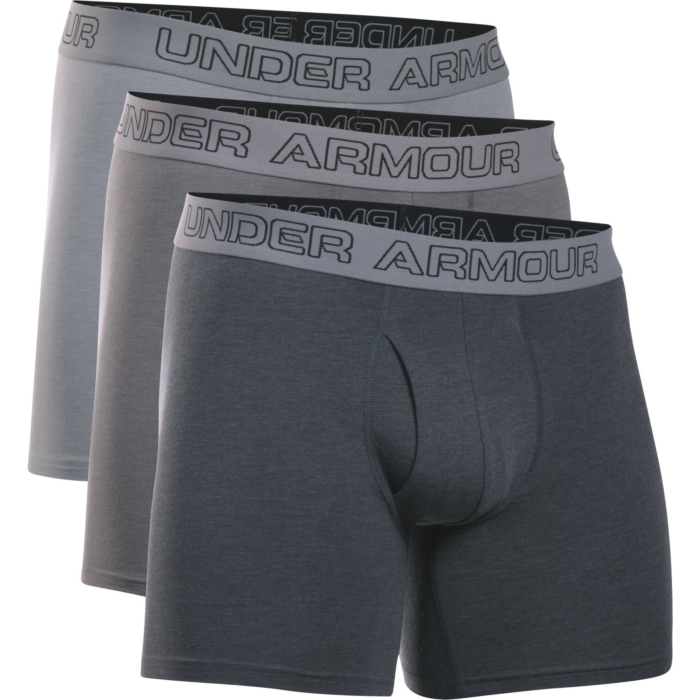 Under Armour Charged Cotton muške bokserice Stretch 6” Boxerjock 3-Pack Steel/Graphite