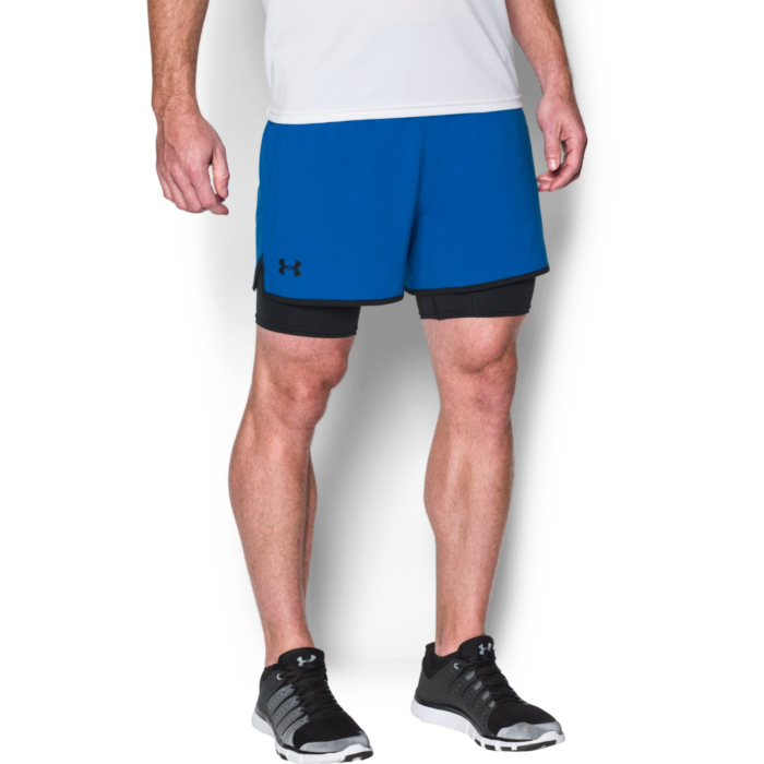 Under Armour muške kratke hlače Qualifier 2-in-1 Blue Marker/Black