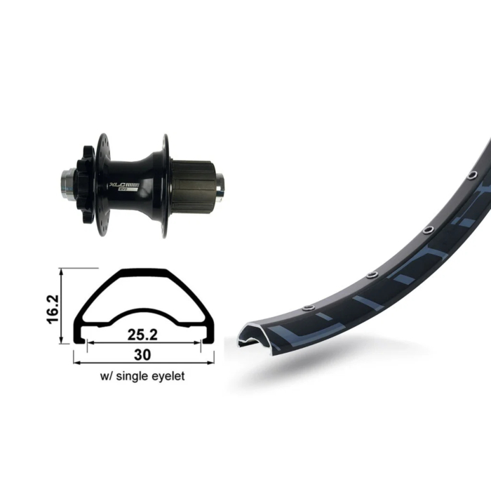 XLC stražnji kotač RW 27.5" XLC 6-rupa,bl.,TA 12,32h.