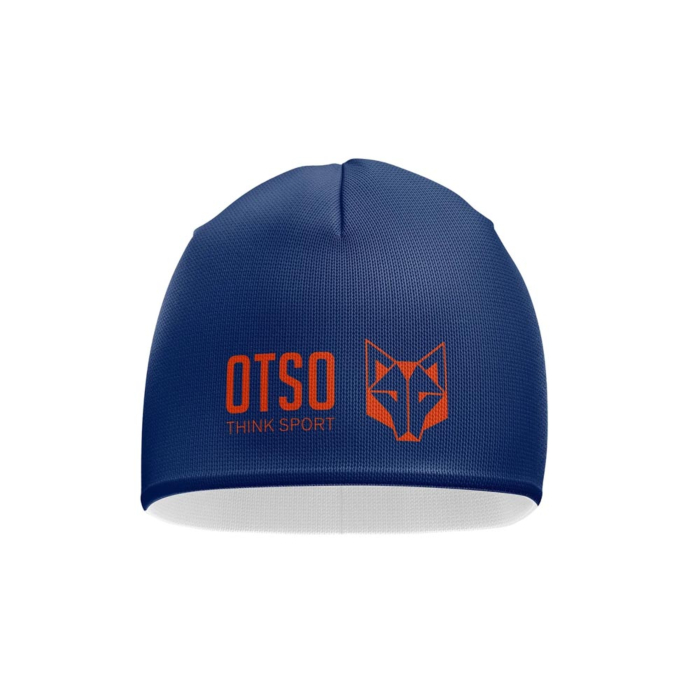 Otso zimskla kapa Navy Blue & Fluo Orange