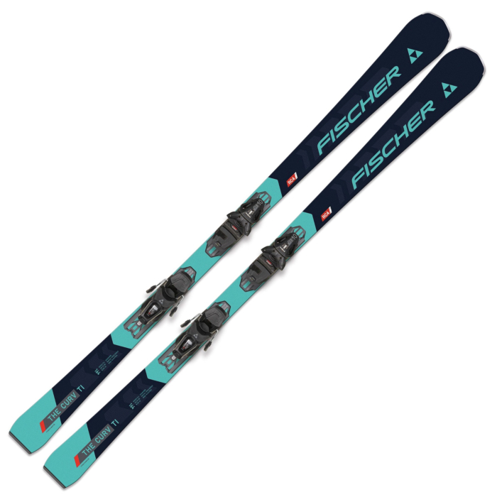 Fischer ski set THE CURV TI TWIN POWERRAIL ws + T40321RS10 GW Powerrail Brake 78 [G]