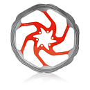 XLC disk rotor BR-X58, O 180/1.8mm,silv/red,CNC frict.ring 162g