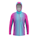 Otso unisex sportska majica s kapuljačom Fluo Pink Light Blue