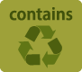 CONTAINS RECYCLED MATERIAL